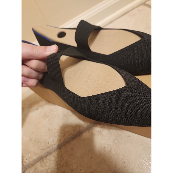 Rothy's "The Square Mary Jane" Flats in Black Size 10.5 - Picture 5 of 12